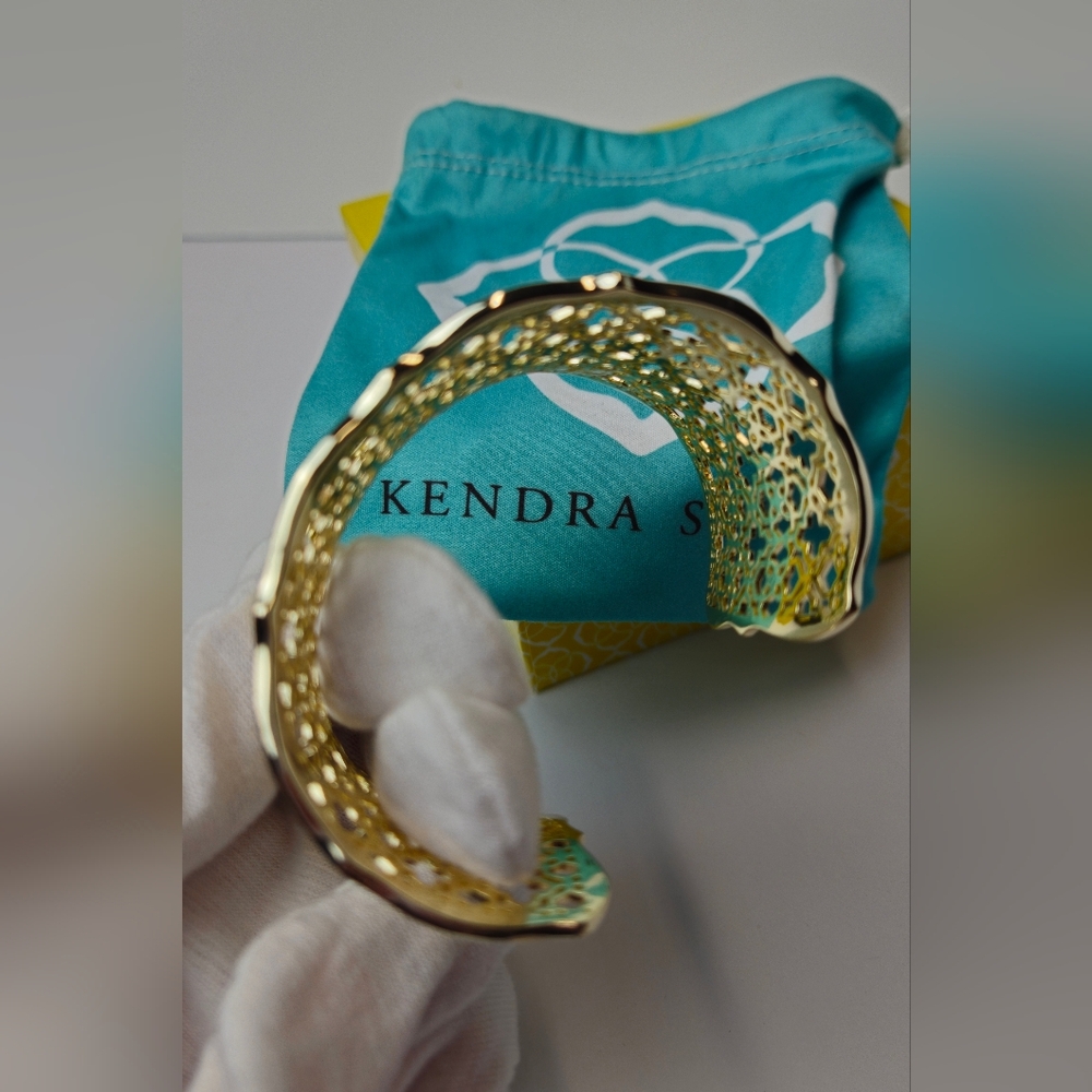 Kendra Scott Elegant Gold Filigree Cuff Bracelet - Picture 8 of 10